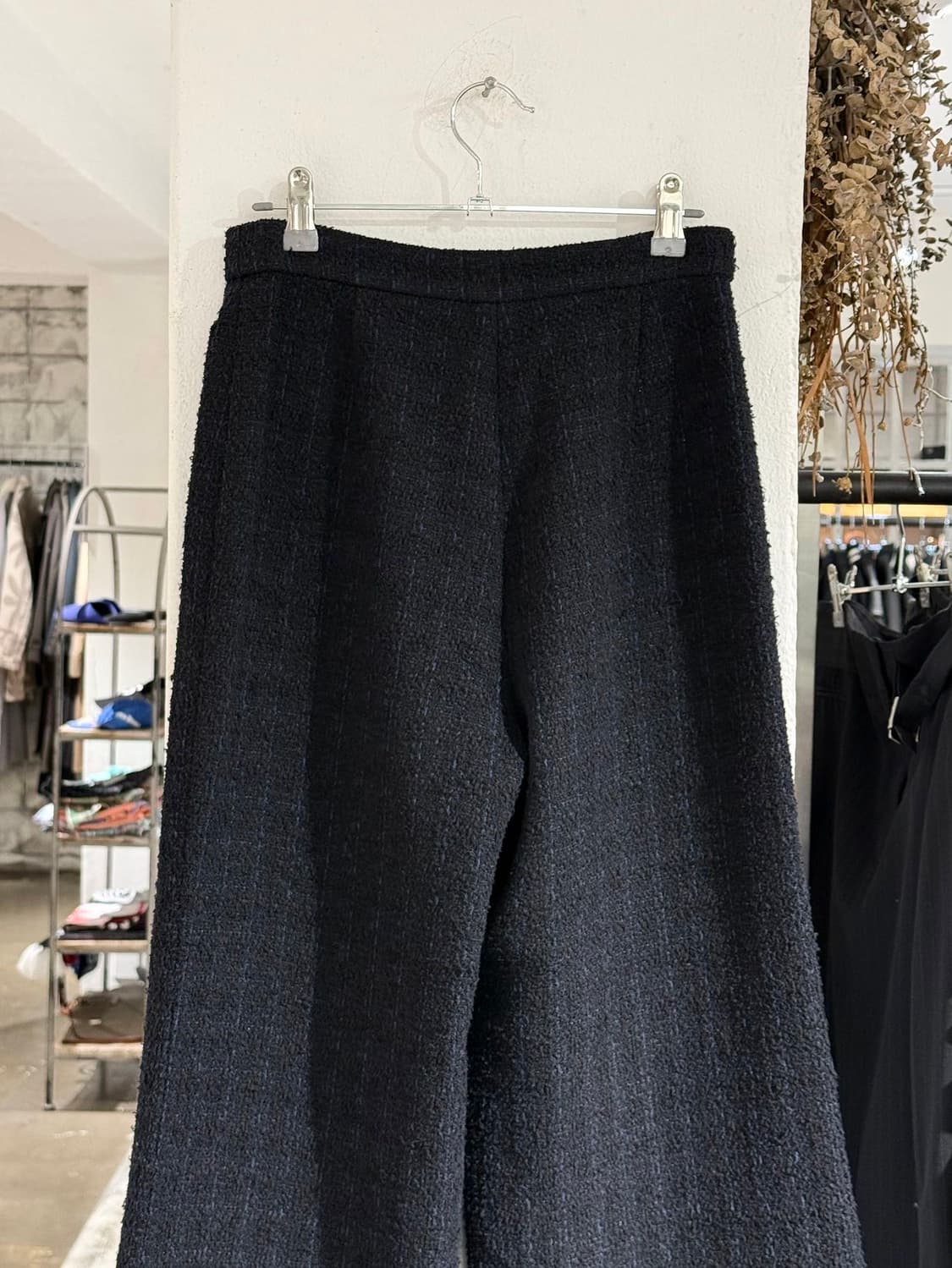 샤넬 유니폼 블랙 트위드 체크 팬츠 상품이미지5