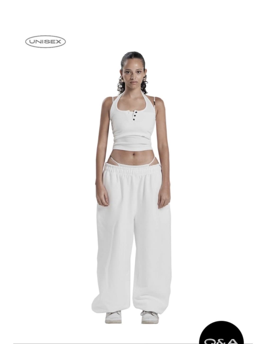 오도어 몰리조거 화이트 1사이즈 기모❌ 상품이미지1