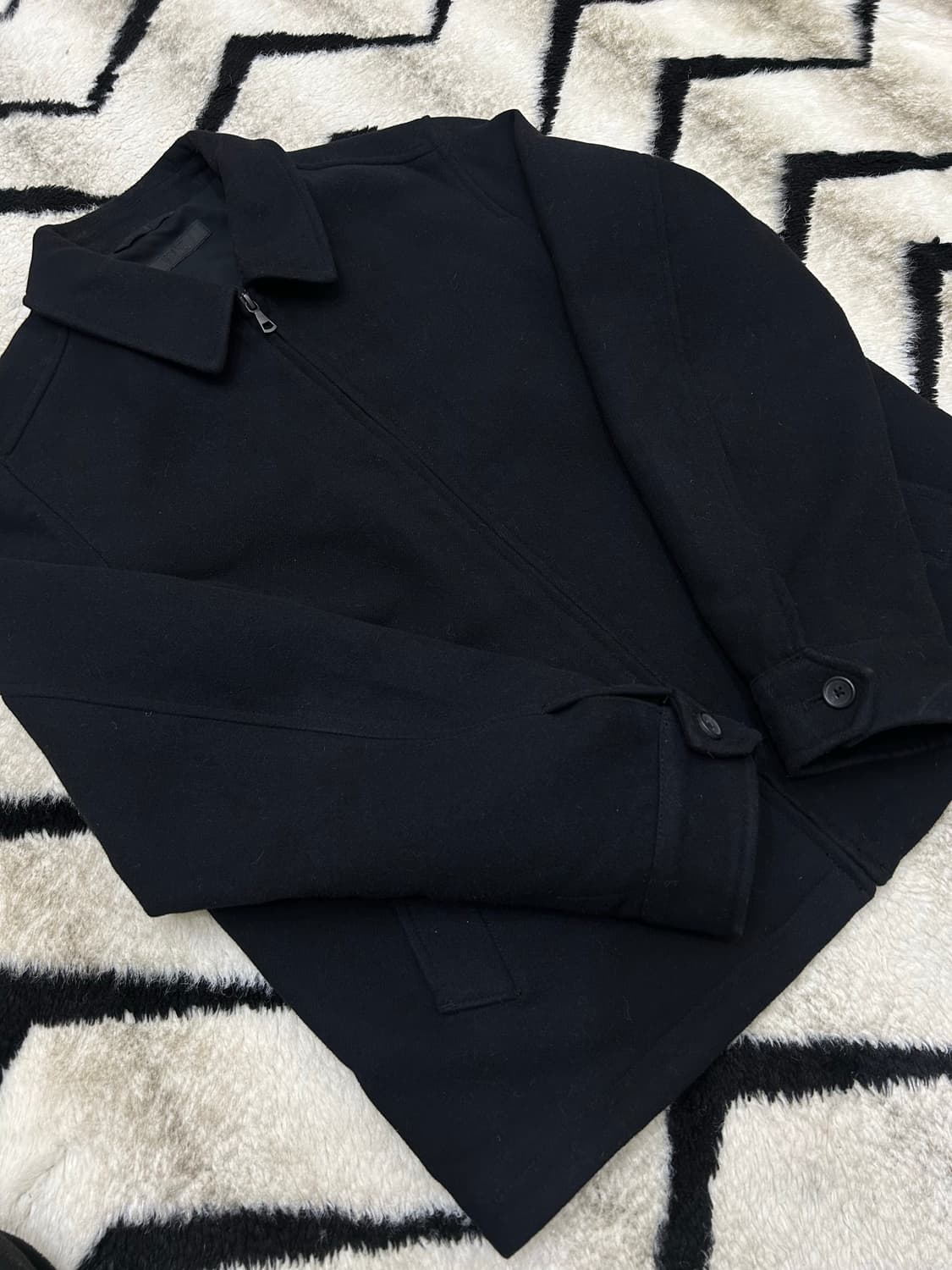 [L]유니클로 모직 블루종/블랙 상품이미지1