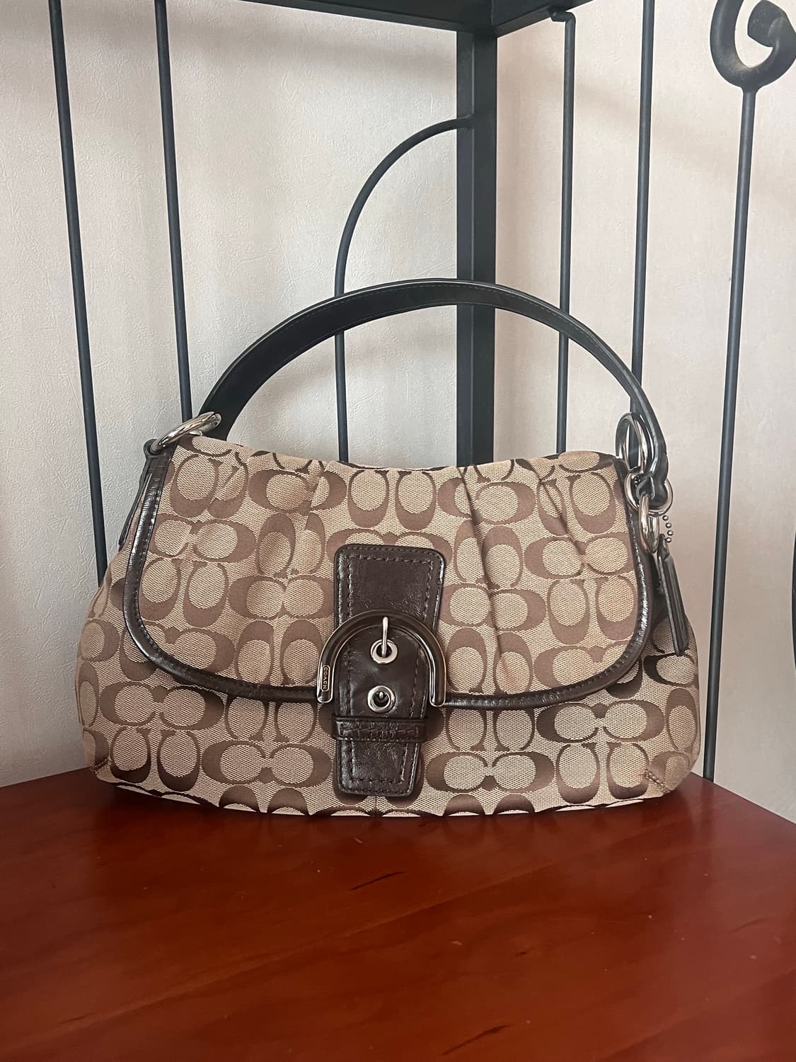 90s coach soho 코치 시그니처 소호 브라운 숄더백 핸드백 상품이미지1