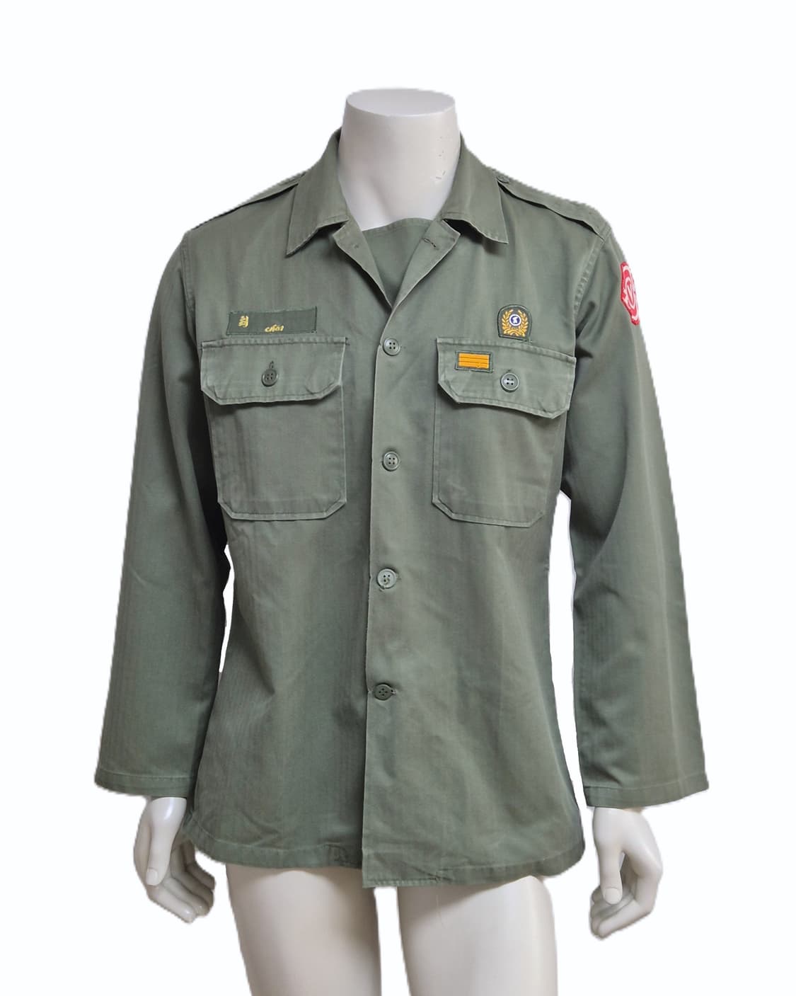 육군 구형 50사단 상병 민무늬 전투복 상의 자켓 (L) 상품이미지1