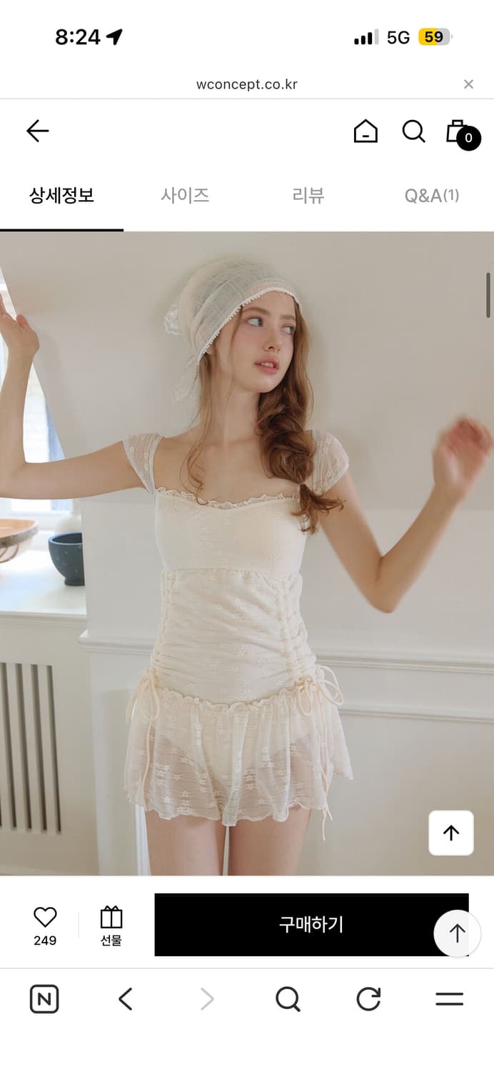 어거스트웨이브 엔젤 레이스 스윔 드레스 상품이미지3