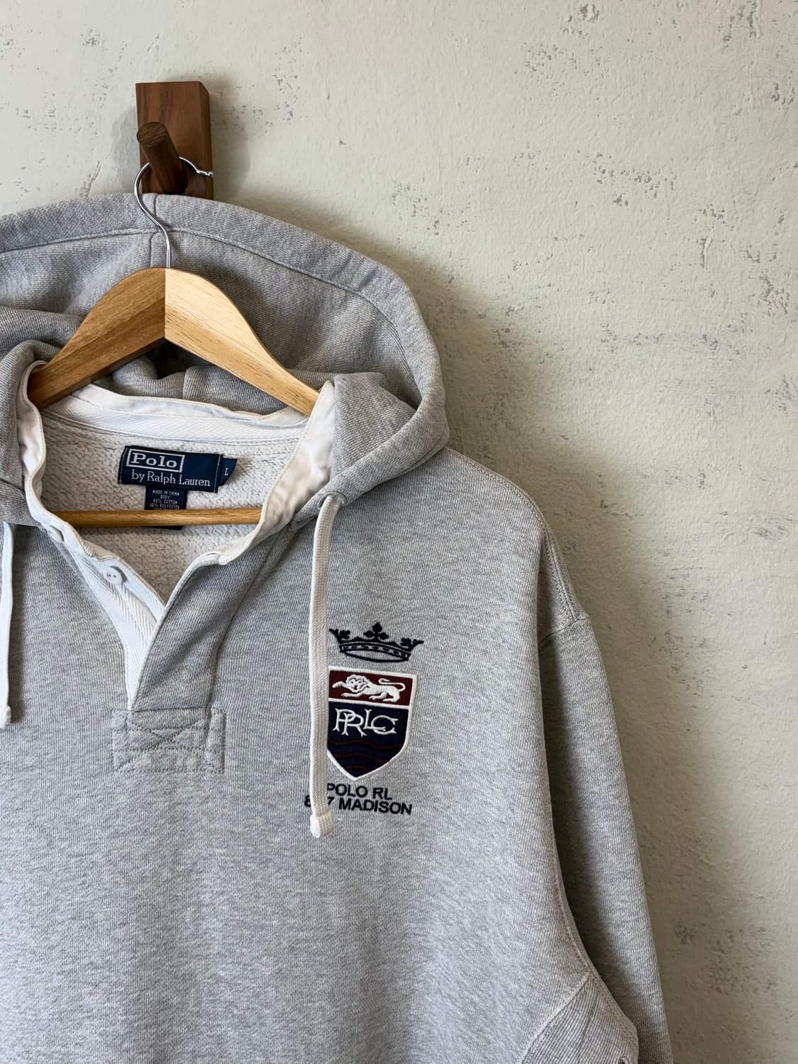 폴로랄프로렌 헤비 코튼 럭비 그레이 후드티 상품이미지2
