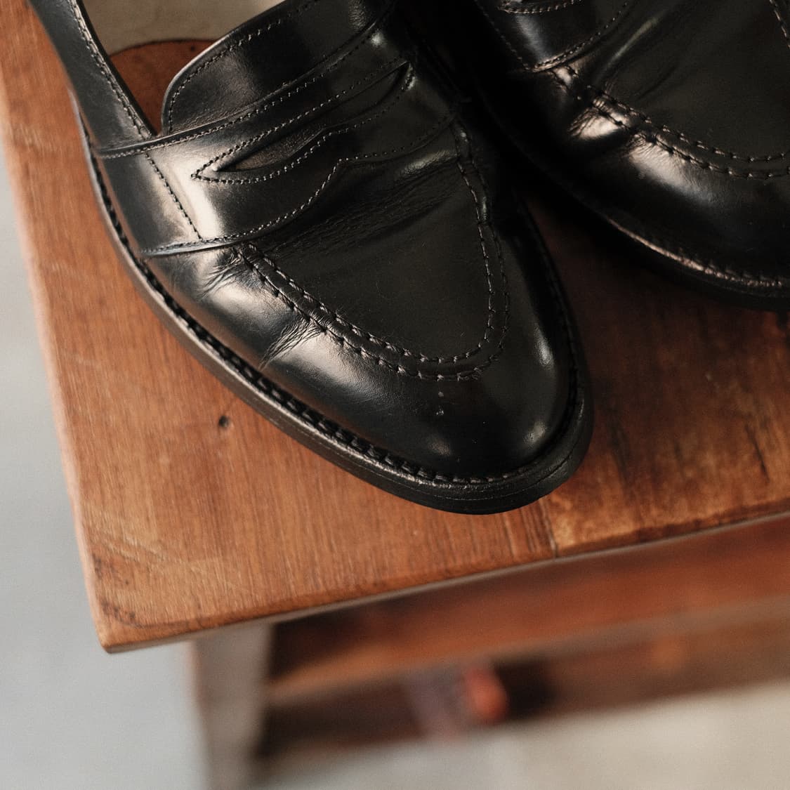 알든 681 6.5D(245사이즈) 블랙 카프 페니로퍼 상품이미지7