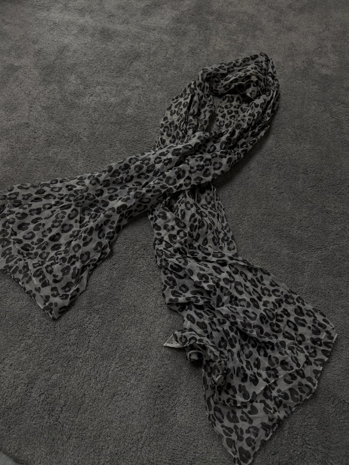 Vintage v-kei punk mood black dot scarf 상품이미지2