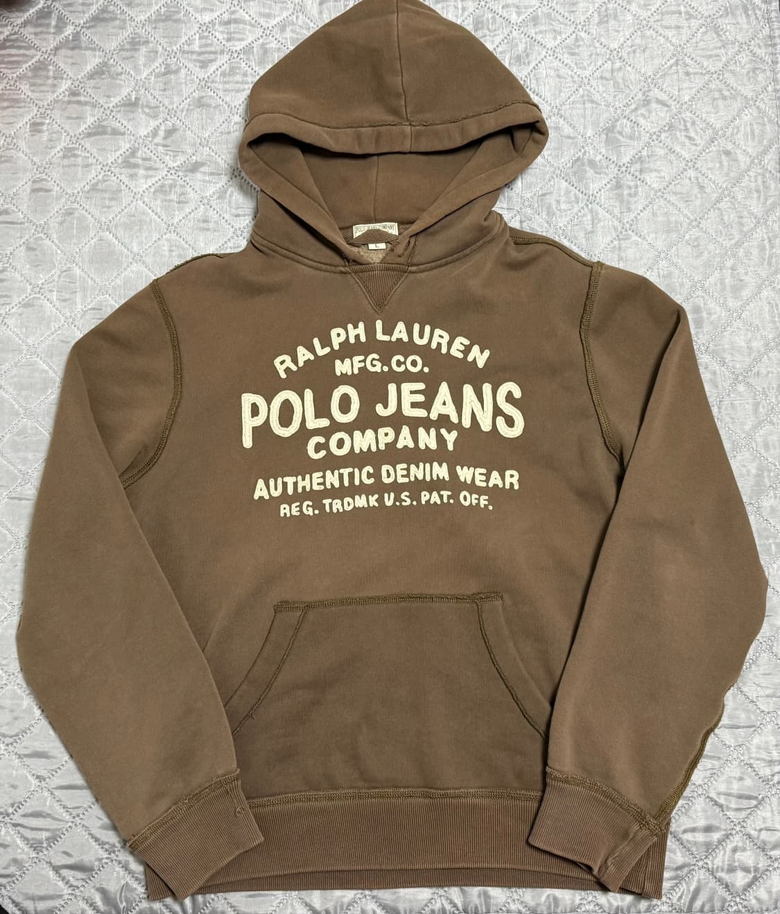 폴로진스 레터링 초코 후드티 상품이미지1