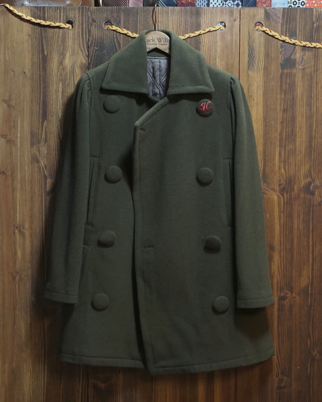 히스테릭글래머 더블 브레스트 울 코트 상품이미지3