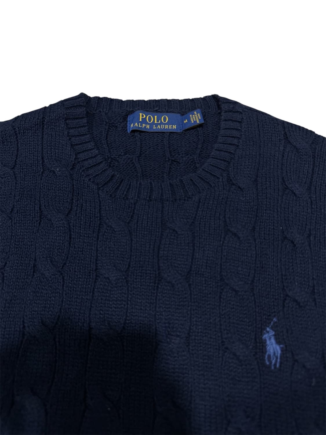 폴로 케이블 니트 네이비 M  상품이미지2