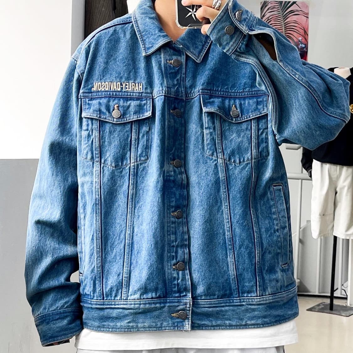 할리 데이비슨 데드스탁 모터사이클 데님 트러커 자켓 상품이미지2