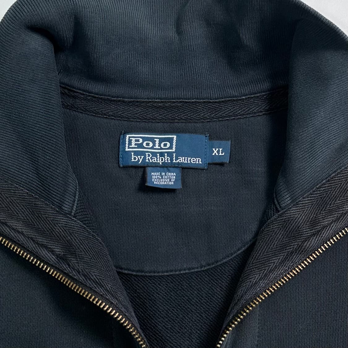 폴로 랄프로렌 블랙 코튼 스웻 집업 상품이미지6
