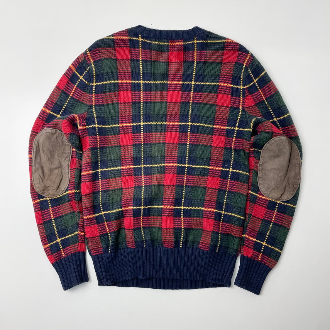 [택포] 폴로 랄프로렌 엘보우 패치 체크 니트 M 상품이미지2