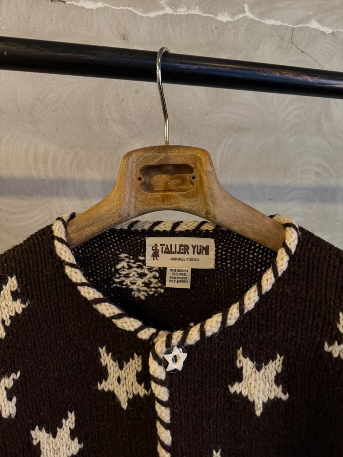 VTG 셔틀랜드울 니트 가디건 여성66-77 상품이미지6