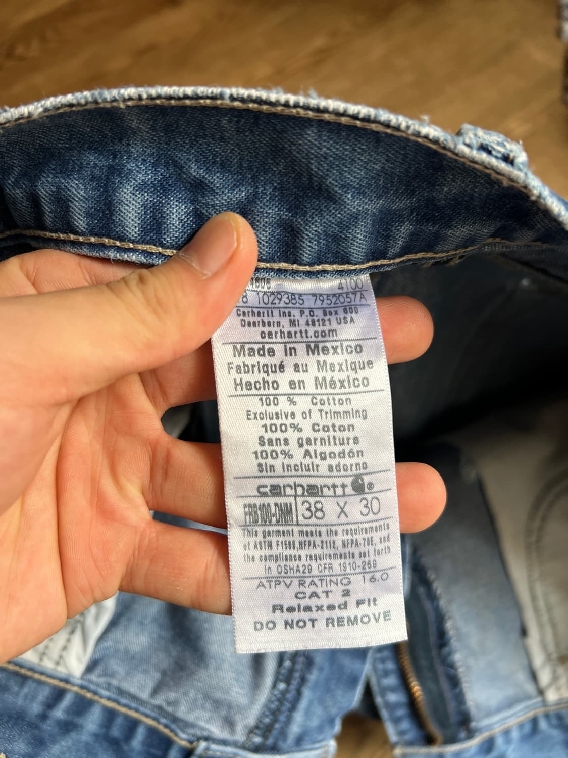 [38]칼하트FR USA 릴렉스핏 빈티지 데미지 데님 팬츠 상품이미지9