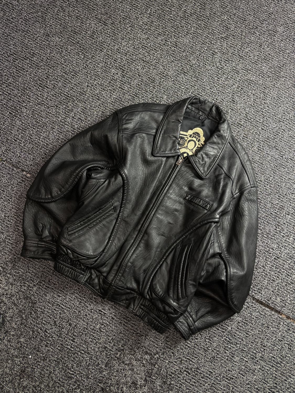 빈티지 아카이브 양가죽 레더 봄버 자켓 2784 상품이미지1