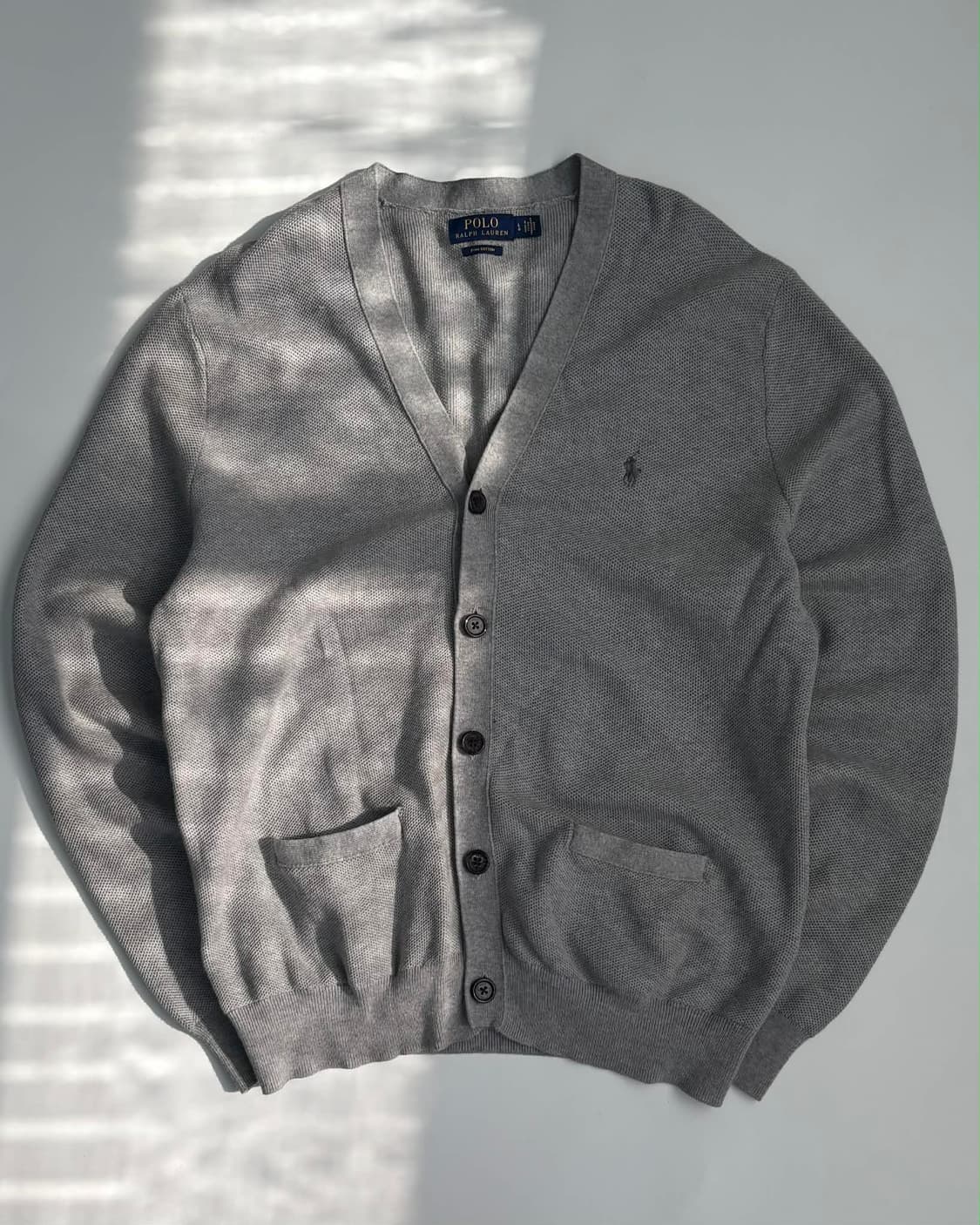 [L] 폴로 랄프로렌 피마코튼 그레이 니트 가디건 상품이미지1