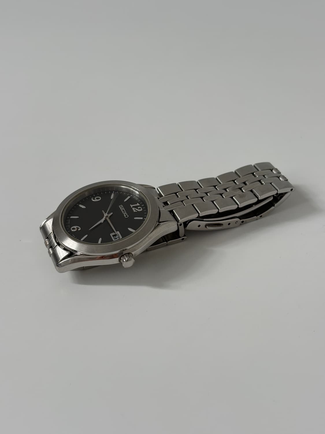 1990s Black Dial Silver Quartz 상품이미지5