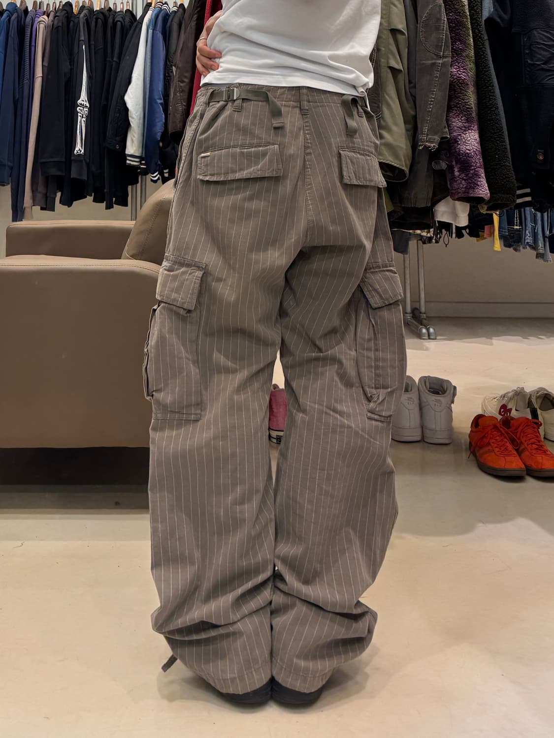 00s 스투시 스트라이프 카고 팬츠 상품이미지6