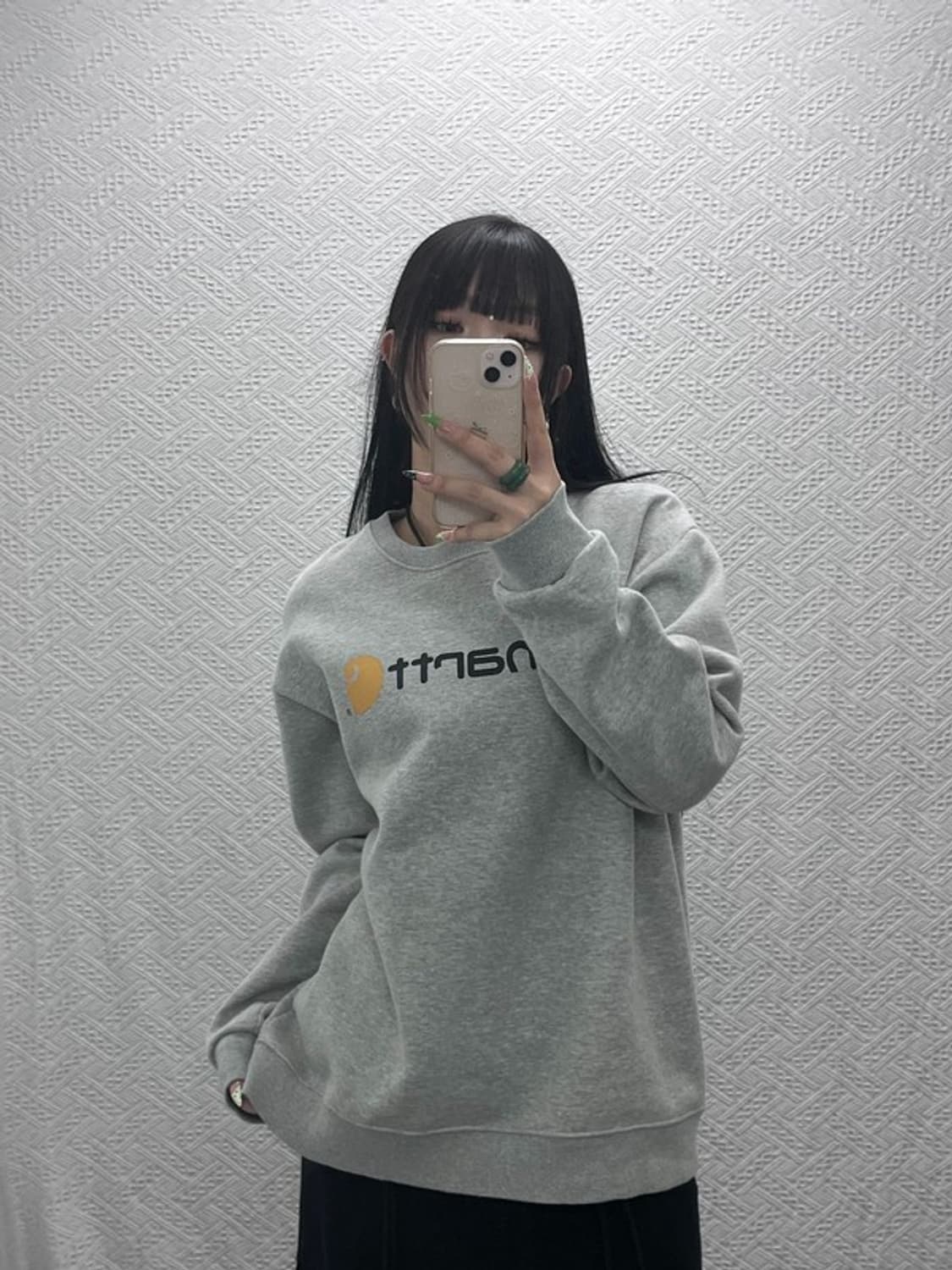 칼하트 올드스쿨 레트로 빈티지 빅로고 기모 맨투맨 XL C09198 상품이미지2