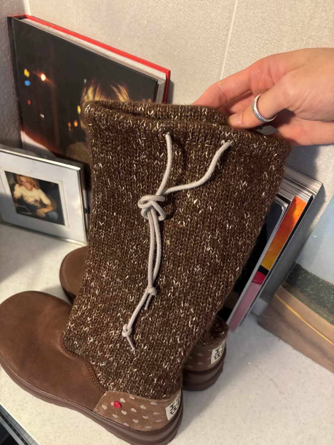 어그 스웨이드 니트 부츠 상품이미지2