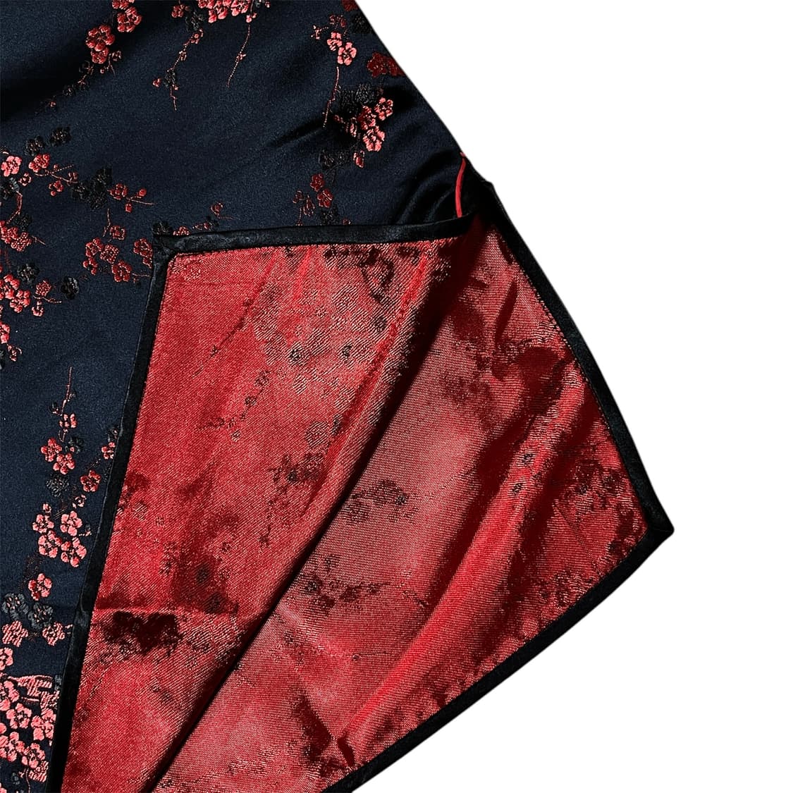 블랙 실크 민소매 치파오 상품이미지5