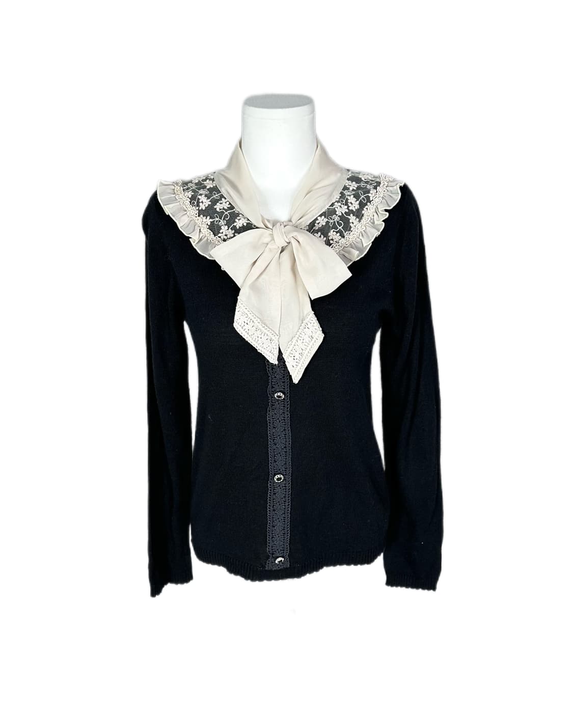 lace ribbon detail knit blouse 상품이미지2