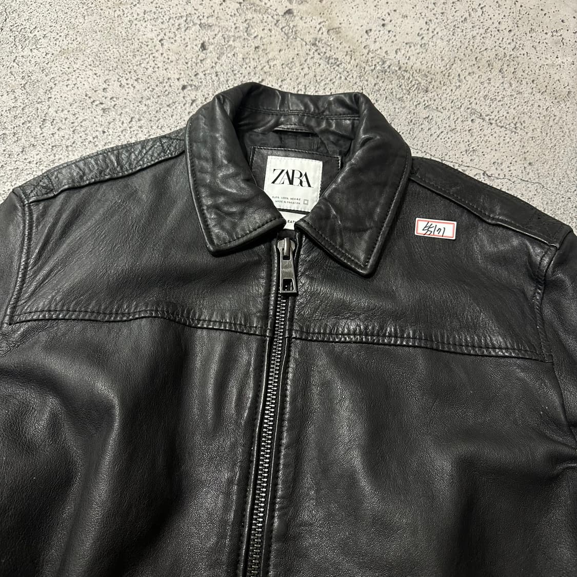 ✨ (바배) 자라 양가죽 블랙 자켓  상품이미지6