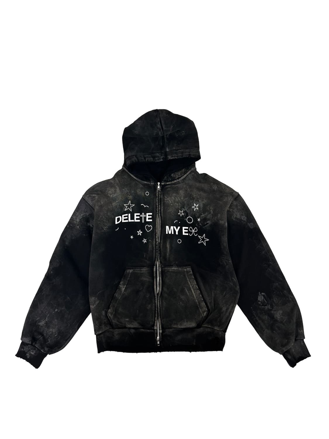 GRAILZ DELETED MY EX ZIP HOODIE [BLACK] 상품이미지1