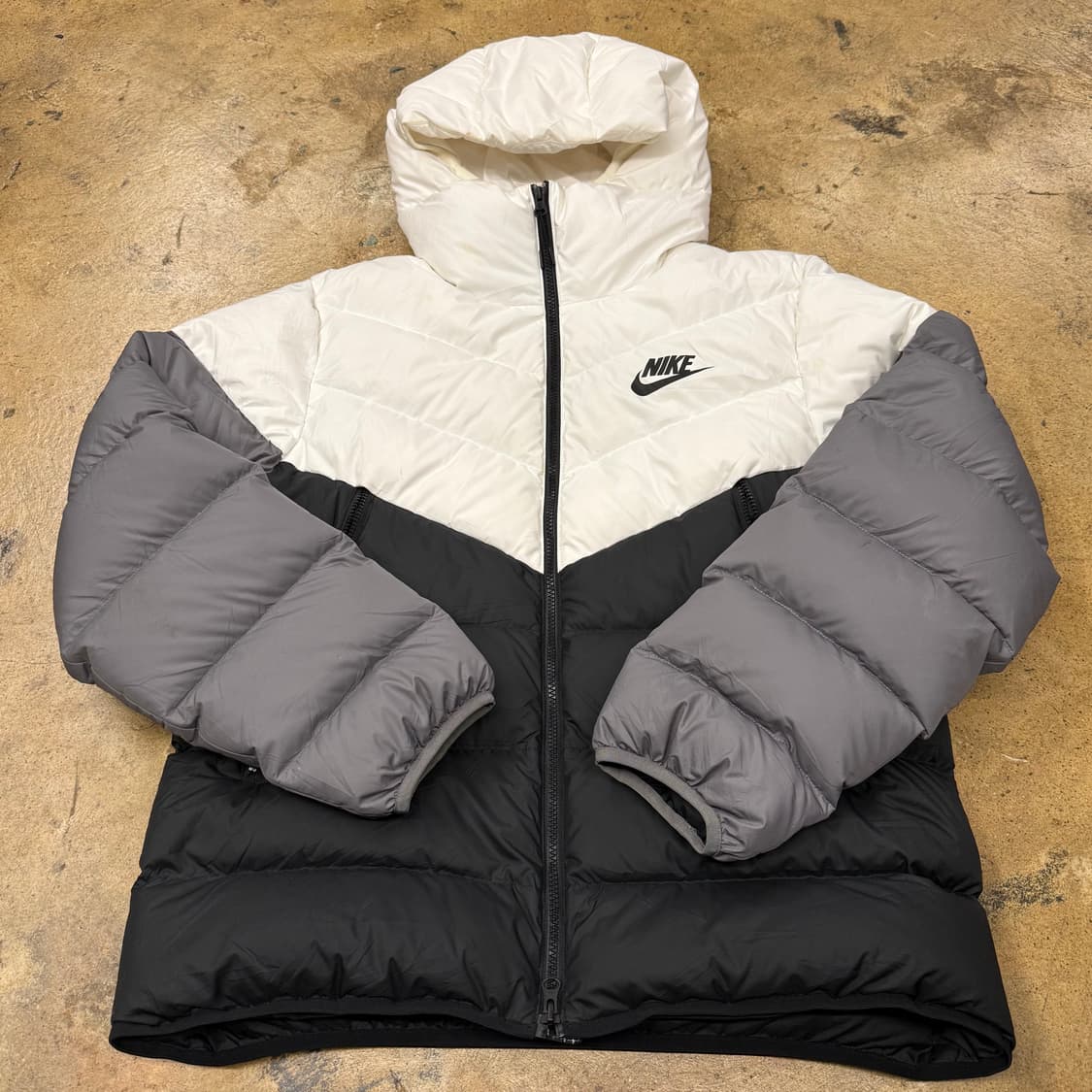 [정품/XL] 나이키 패딩 자켓 화이트 블랙 그레이 b10 상품이미지2