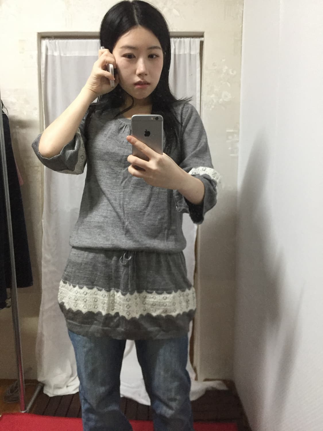 빈티지 모리걸 크로쉐 점프수트원피스  상품이미지4