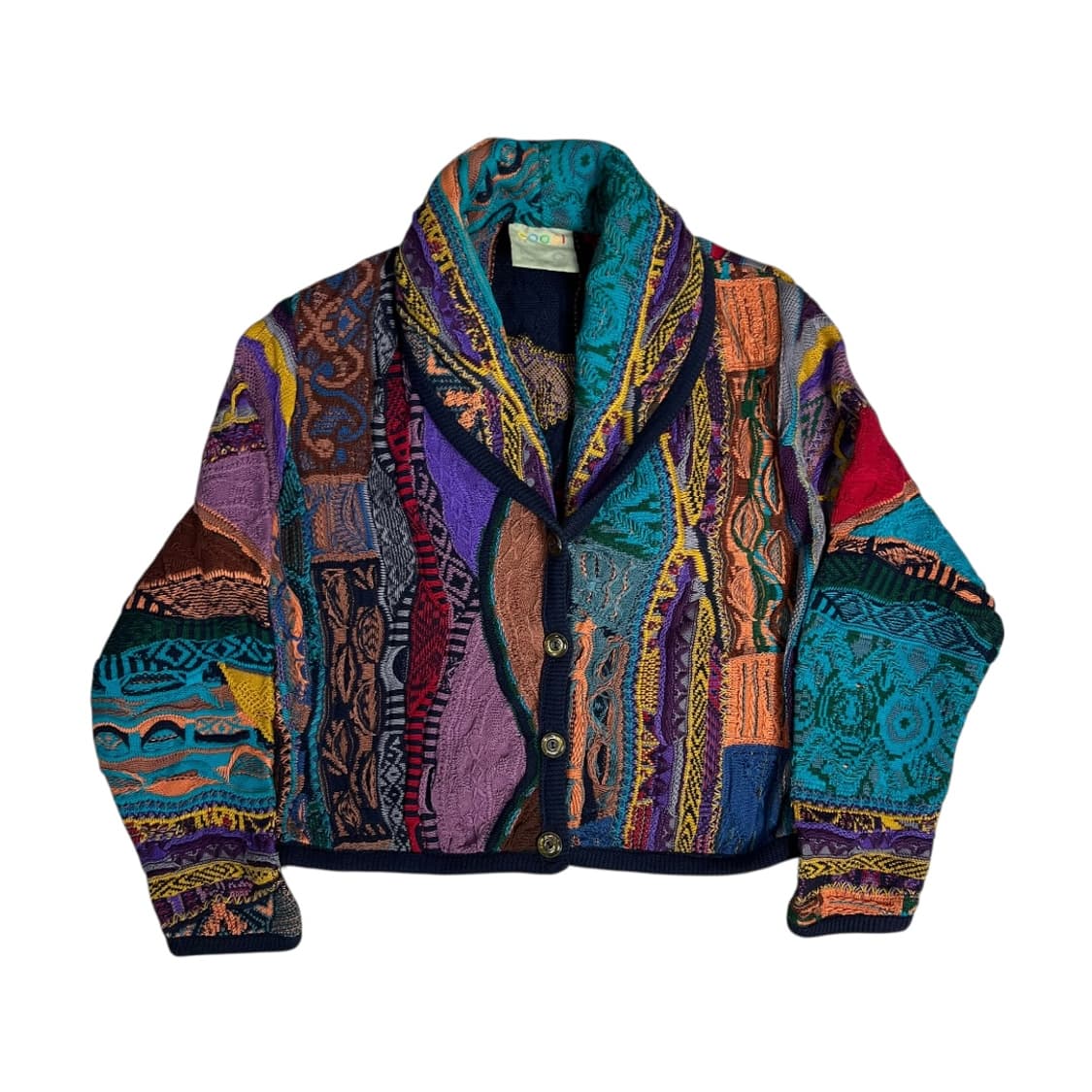 [Coogi] 쿠지 숄카라 크롭 케이블 가디건 상품이미지1