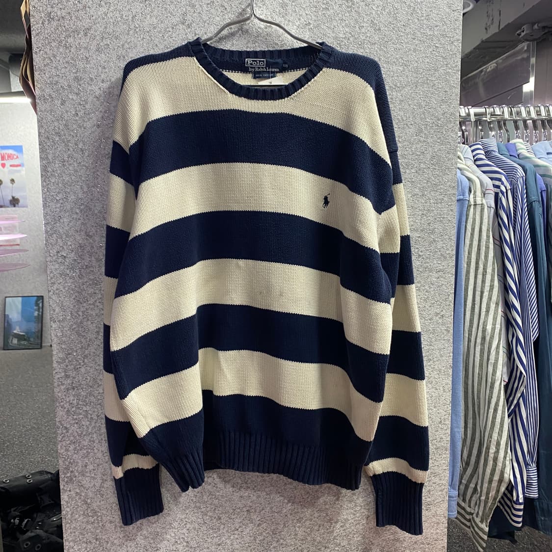 폴로 랄프로렌 단가라 코튼 니트 B4460 상품이미지2