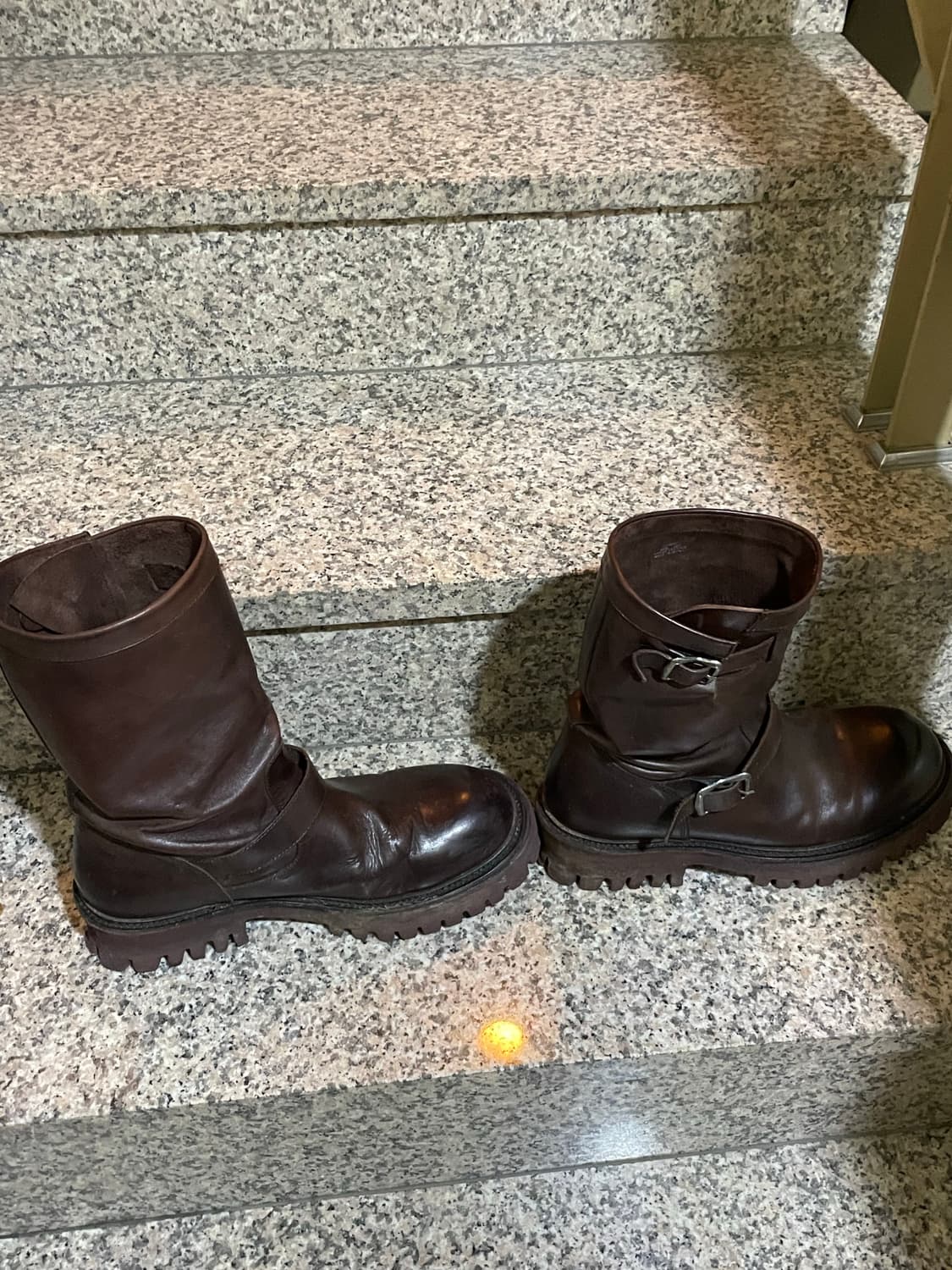 (280) 6.5cm 페더 코만도솔 홀스하이드 엔지니어부츠 브라운 상품이미지2