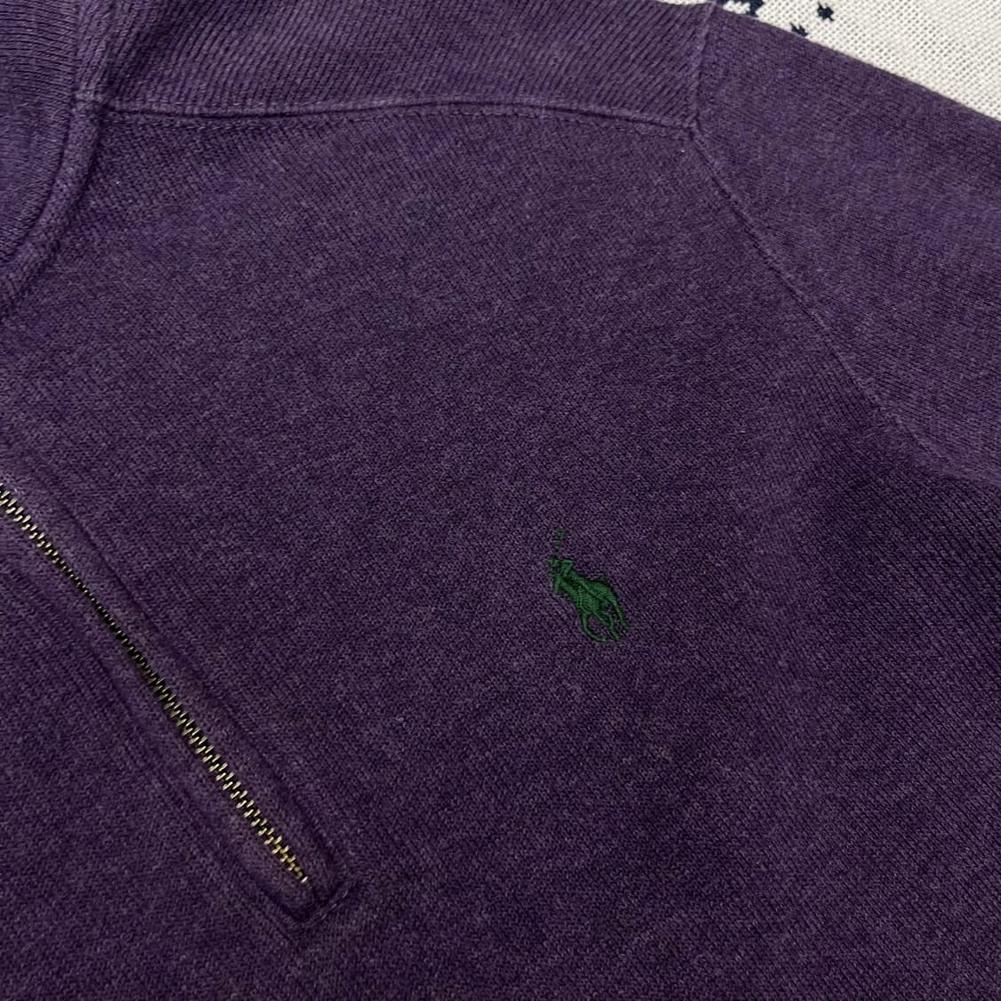 [S] 폴로 포니 로고 코튼 반집업 니트 상품이미지7