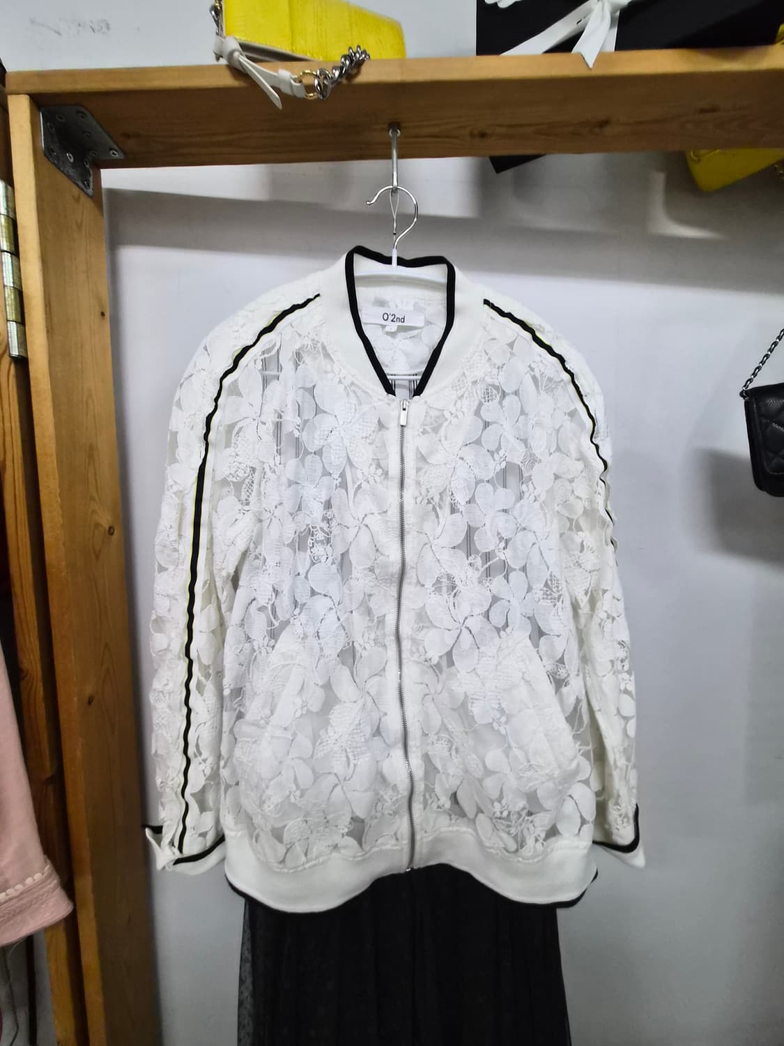 오즈세컨 레이스 집업 블루종.질스튜어트 레이스샤 스커트 상품이미지3