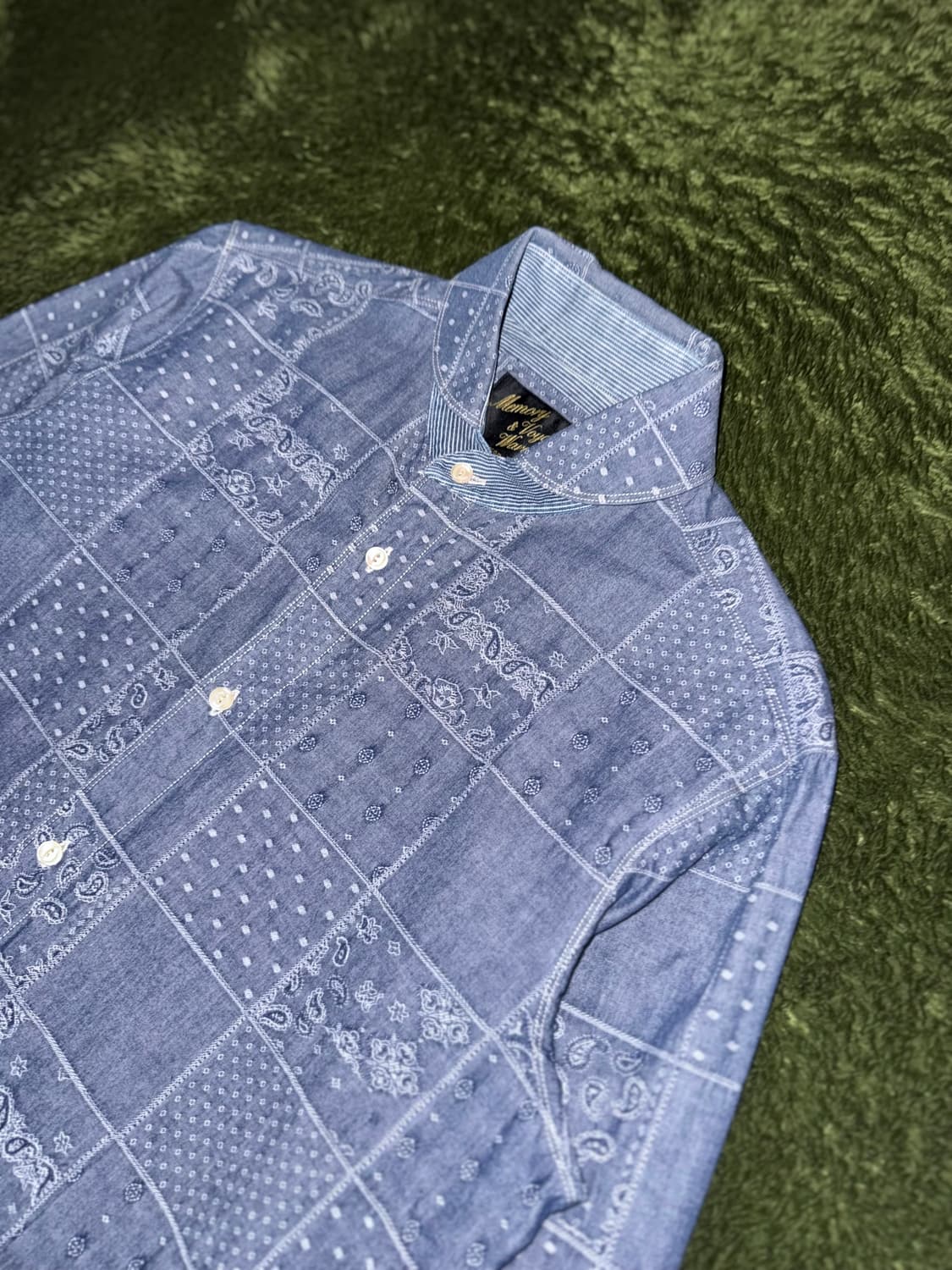 [42] 커스텀멜로우 MVW 페이즐리 패치워크 샴브레이 셔츠 상품이미지2