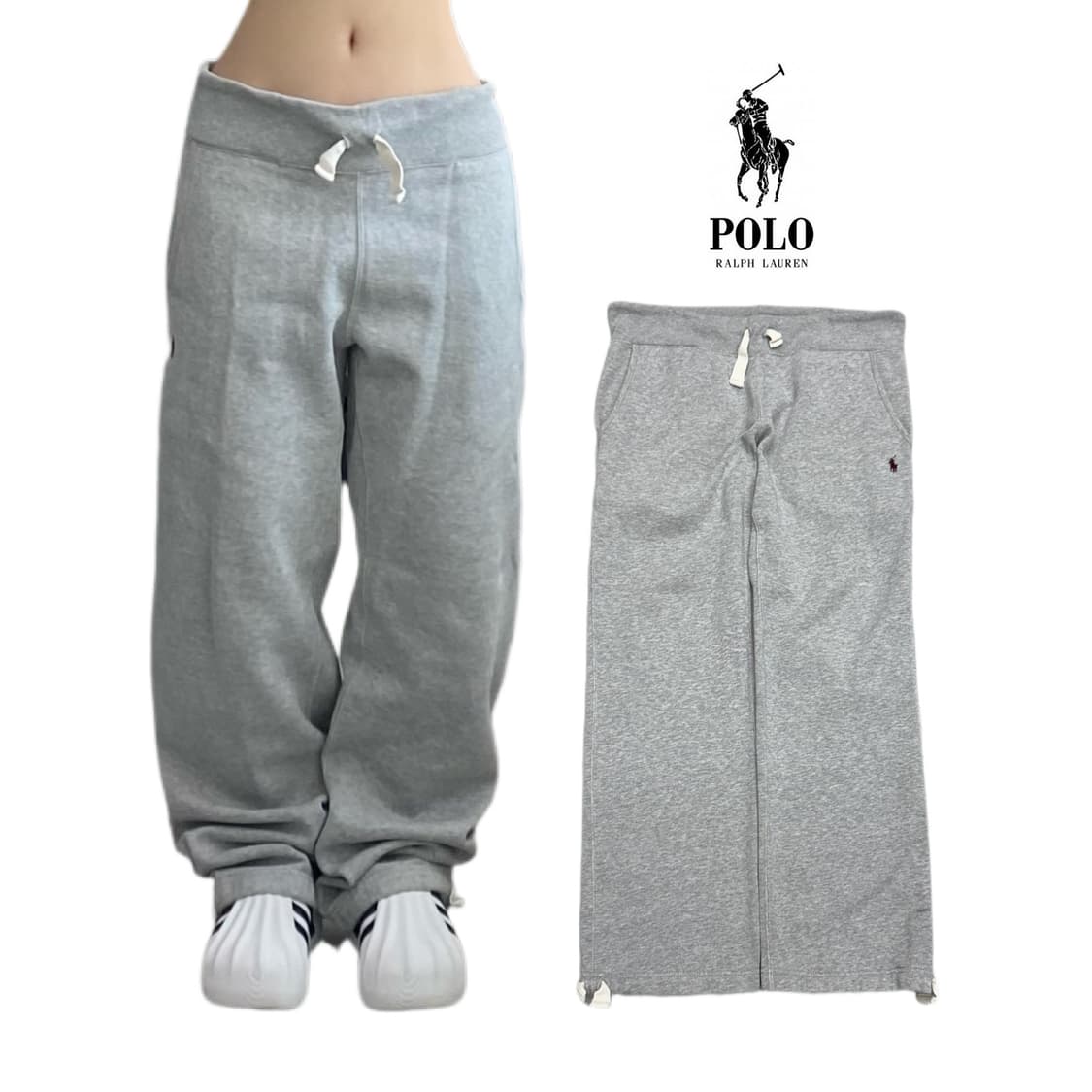 폴로 포니 헤비스웻 트랙팬츠 그레이 상품이미지1