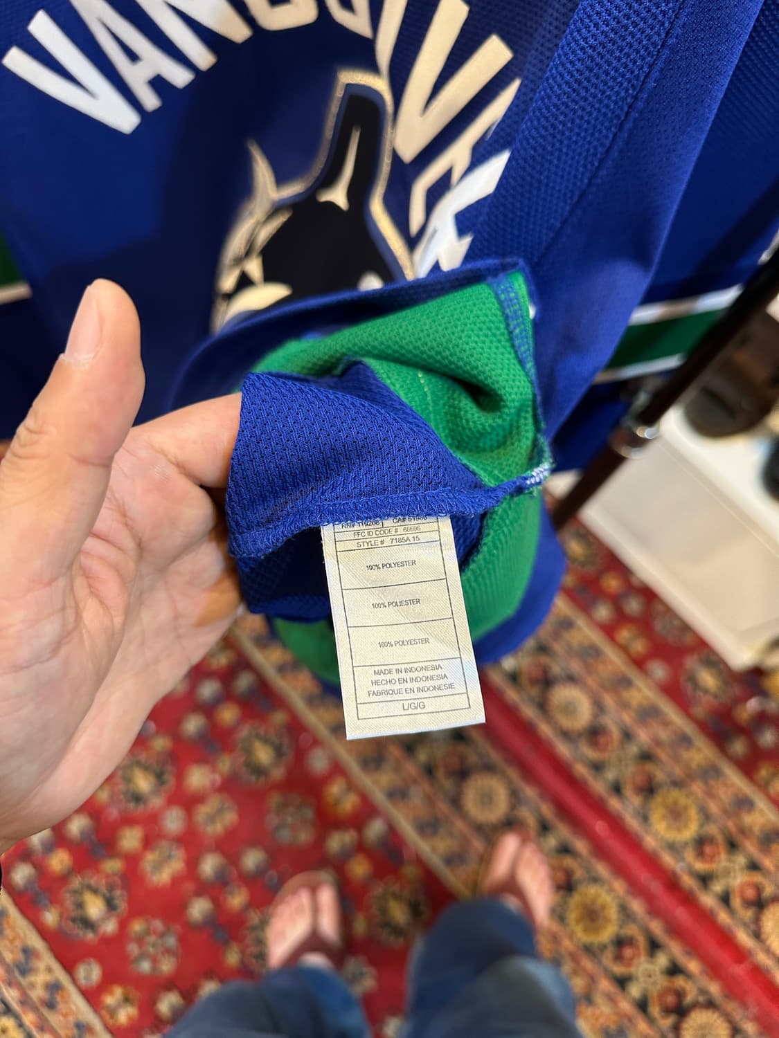 리복 NHL 벤쿠버 캐넉스 아이스하키 홈 저지 L 상품이미지9