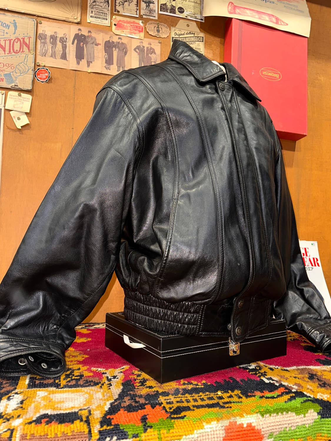 ( L-XL ) 진도 가죽자켓 레더자켓 봄버자켓 블루종 항공점퍼  상품이미지3