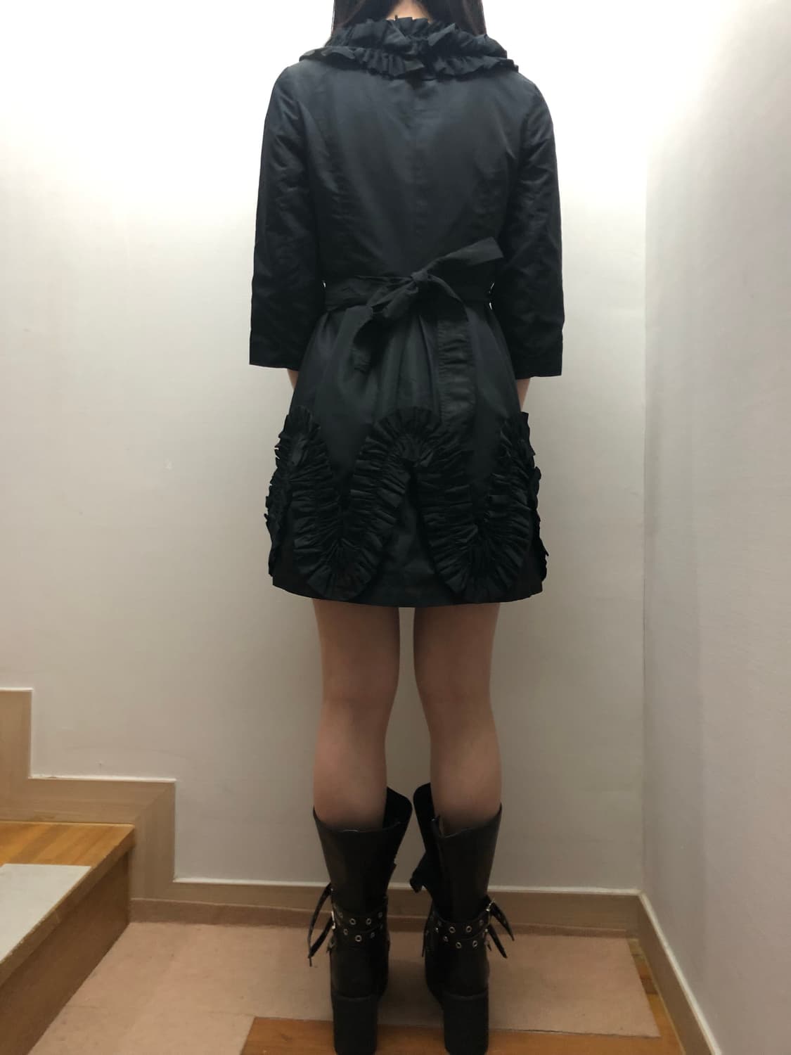 빈티지 블랙 프릴 미니 원피스 상품이미지8