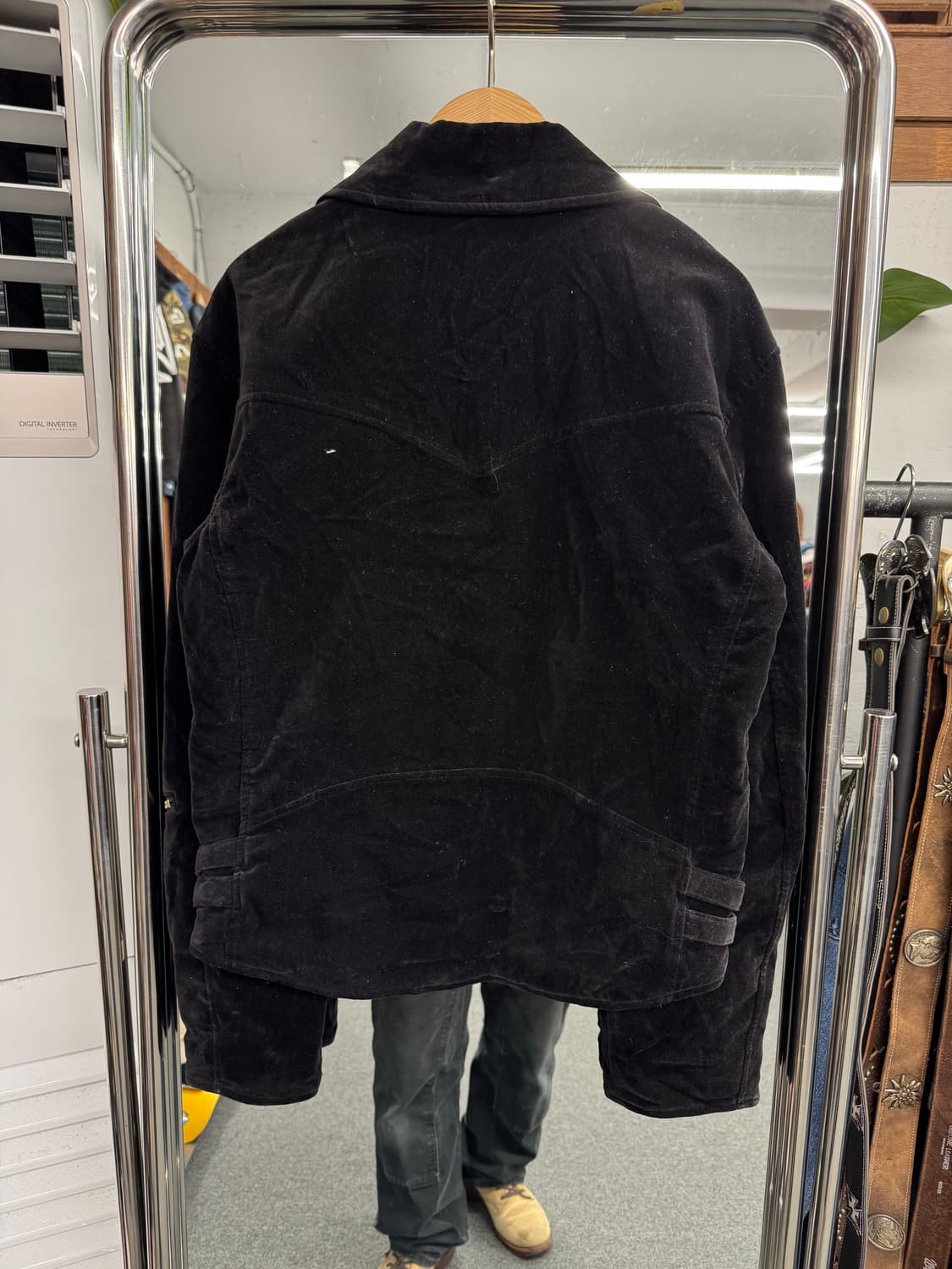 SUGGESTION 빈티지 벨벳 라이더 가죽자켓 상품이미지4