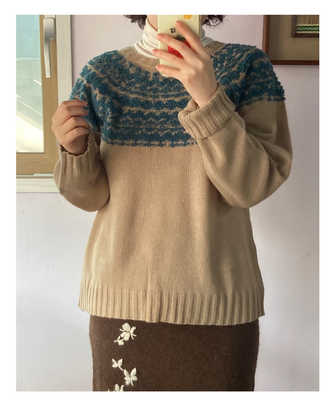 Samansamos2 모카베이지 니트 상품이미지1