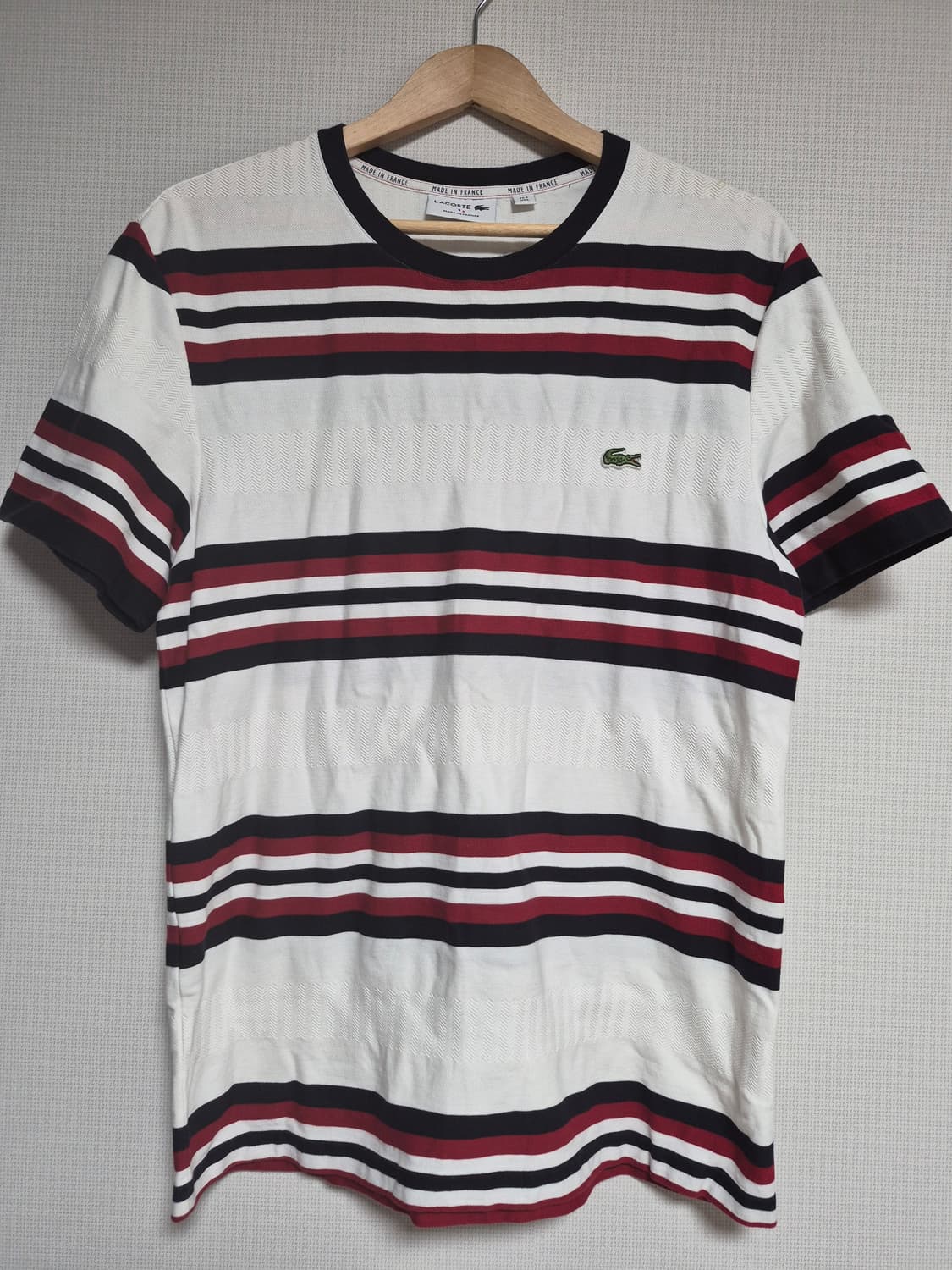 라코스테 프랑스 메이드 스트라이프 반팔티 L(5사이즈) 상품이미지1