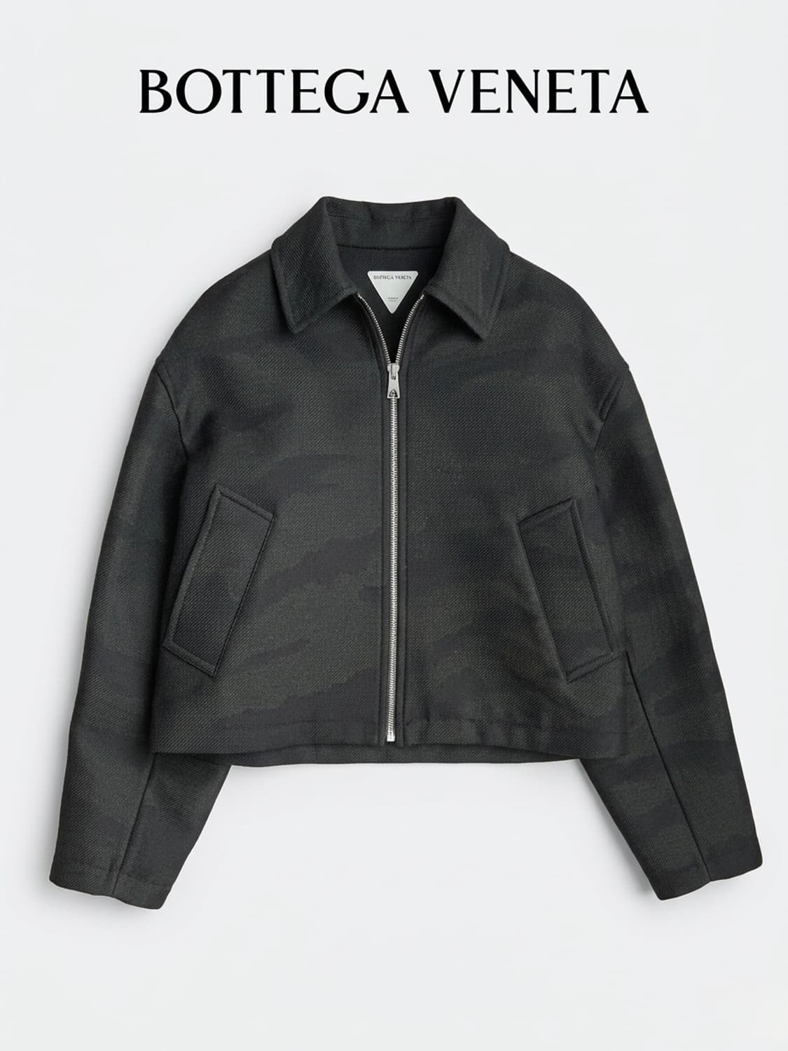 보테가베네타 크롭 자카드실크블루종(50) 105~110까지 착용 상품이미지2