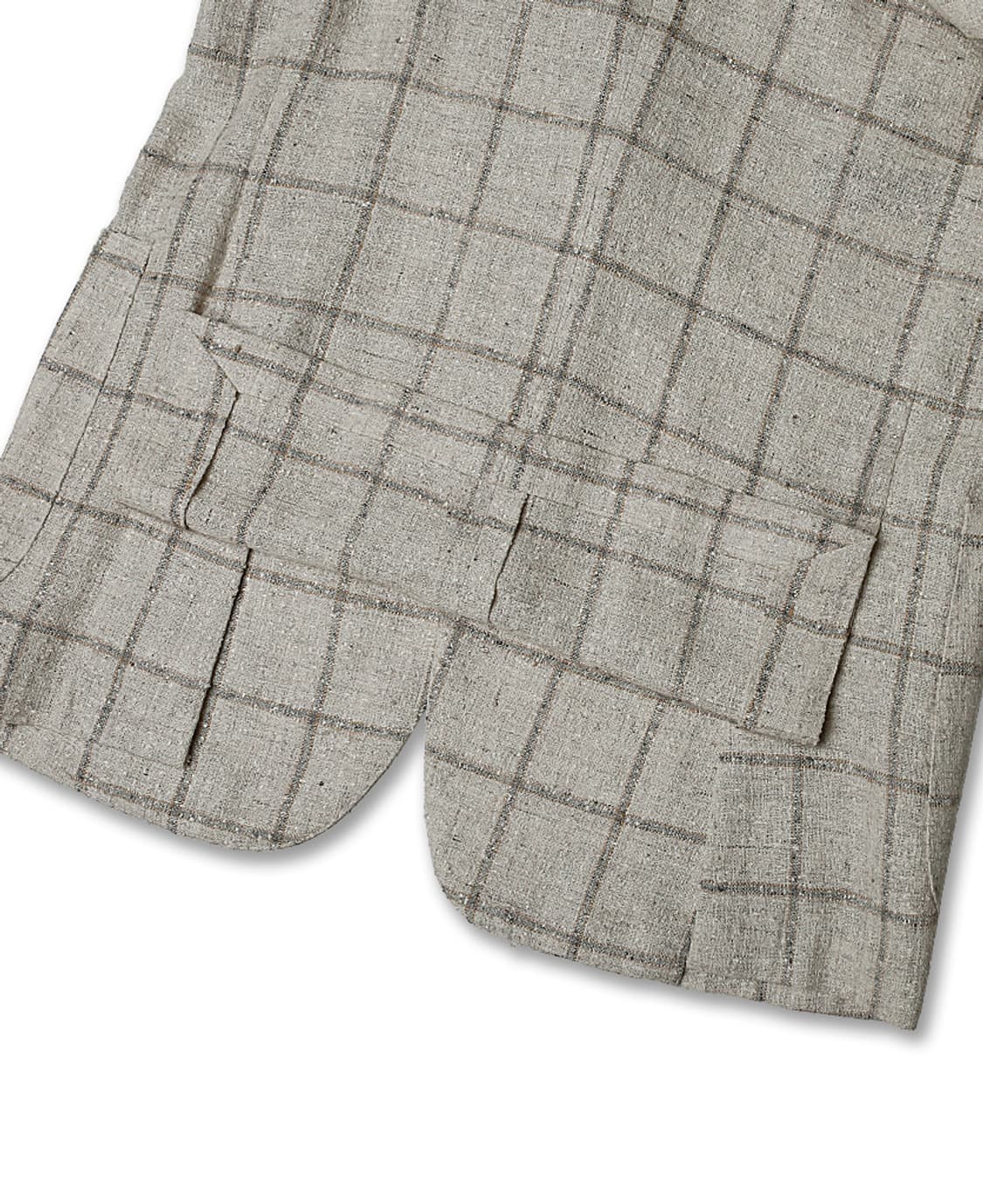 수트 서플라이 [Suit Supply] 아이보리 린넨 블렌드 체크 자켓 상품이미지4