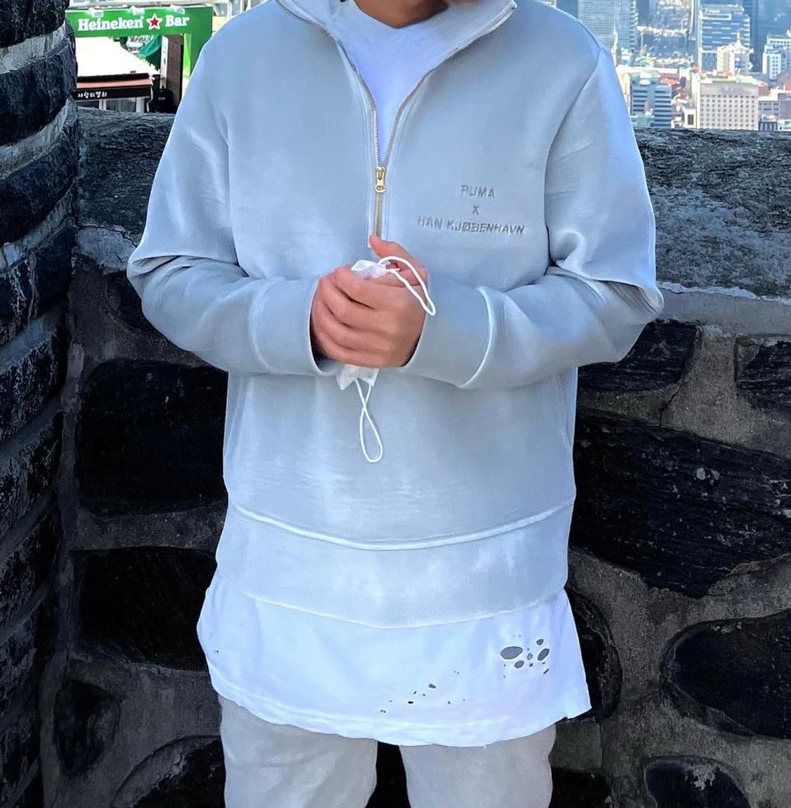 (M) 한 코펜하겐 X 푸마 벨벳 하프집업 상품이미지6