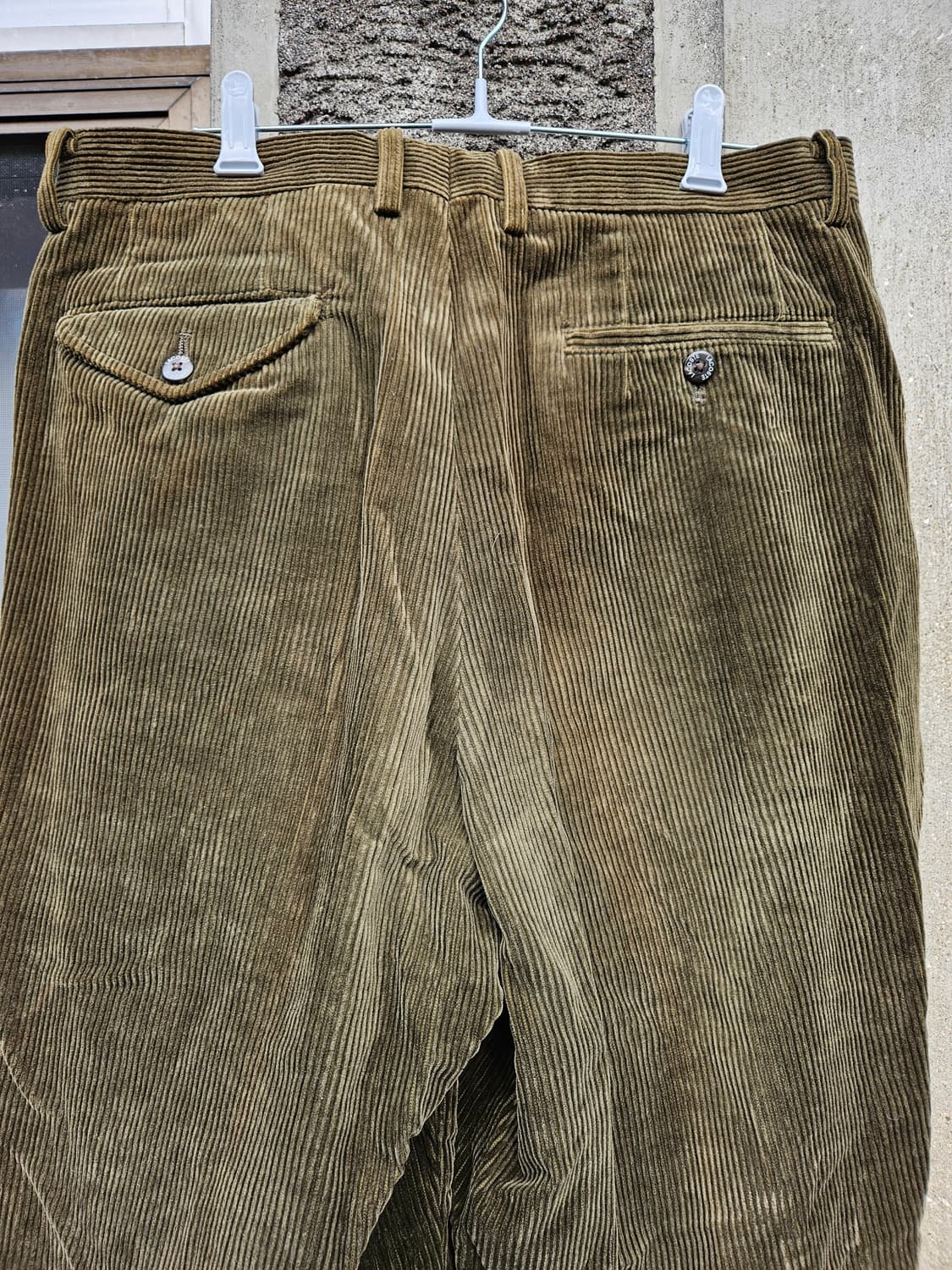 라코스테 코듀로이 와이드 스트레이트 팬츠 (카키, 32) 상품이미지6