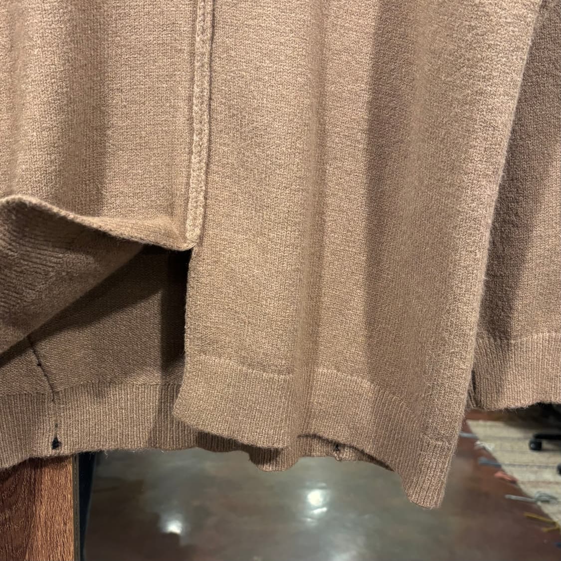빈티지 브라운 스티치 포인트 루즈 니트 상품이미지7