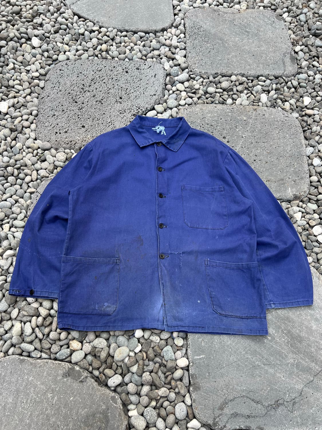OLD VINTAGE FADED BLUE WASHING 프렌치워크자켓 상품이미지1
