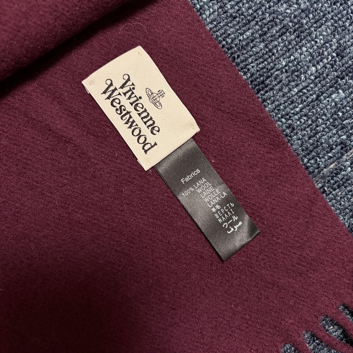 비비안웨스트우드 버건디 머플러 상품이미지4