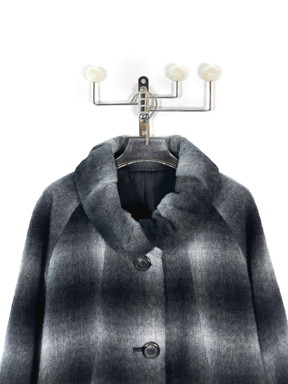 빈티지 울 블렌드 퍼프 카라 숏 코트 자켓 상품이미지2